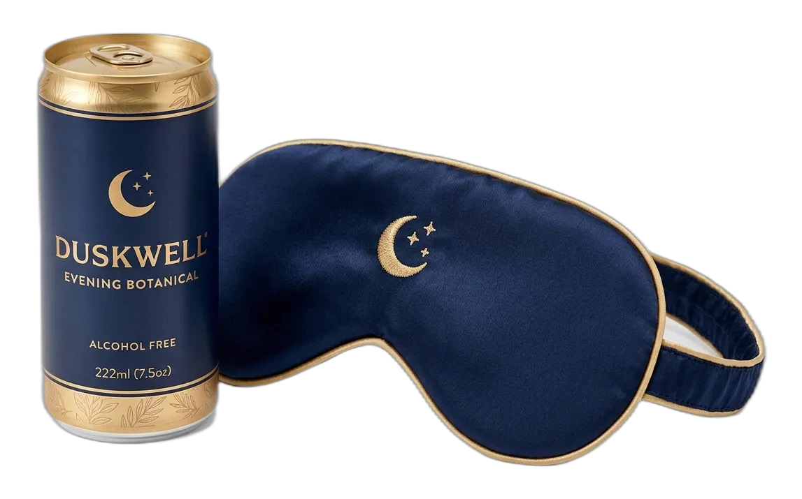 Duskwell can and silk sleep mask